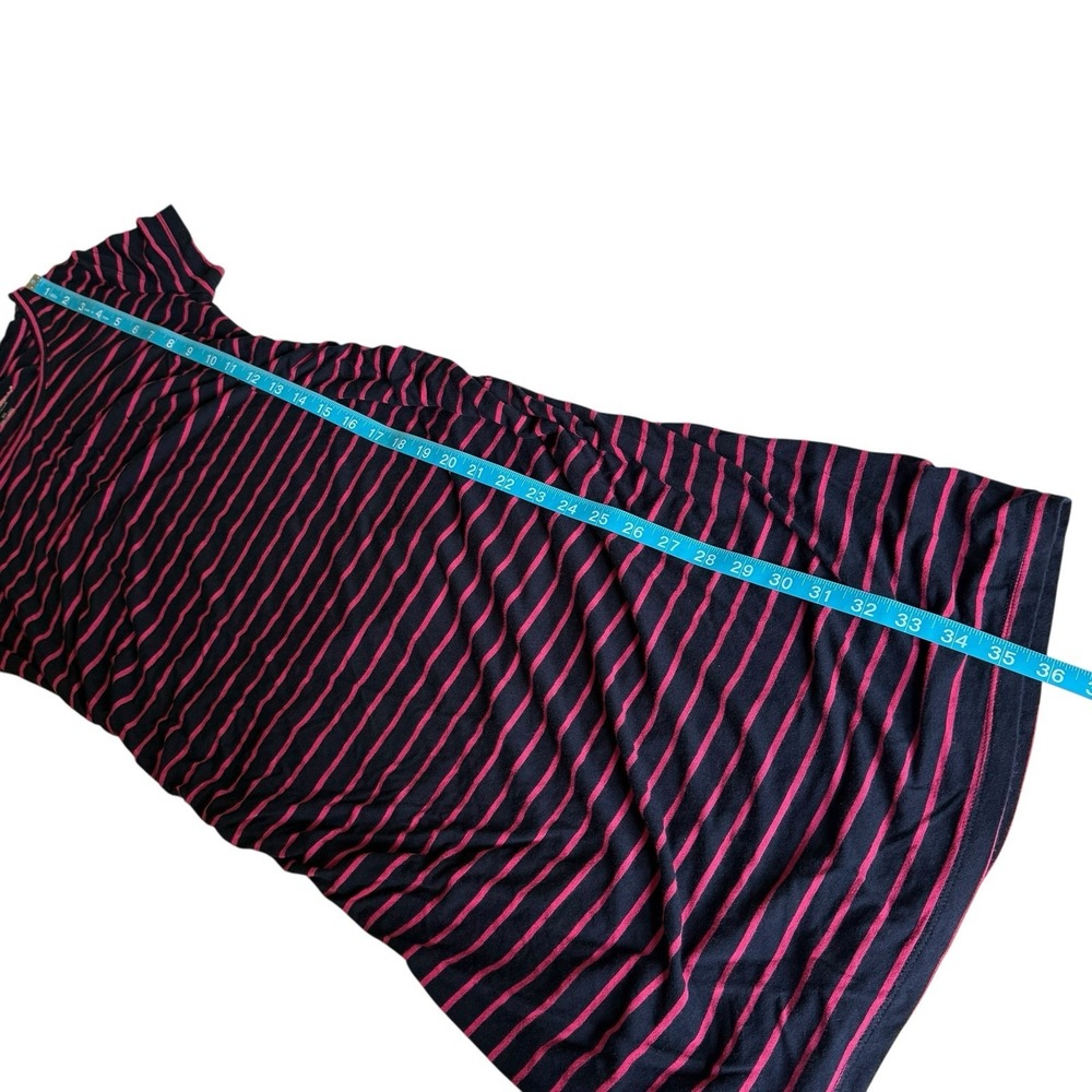 Liz Lange Maternity Dress Navy & Magenta Striped Women's Size XS Body Con Jersey - Picture 9 of 9